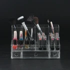 OEM customized clear acrylic tabletop makeup organizer for cosmetic tools