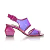Hand Made Crazy Designs PVC Chunky Heels Buckle Ladies Fancy Low Heel Sandal Women Shoes clear PVC shoes transparent