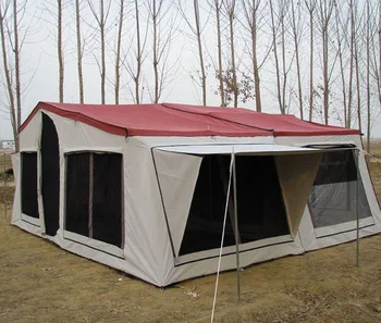 Outdoor Soft Floor Folding Camper Trailer Tent For Camping View