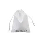 High quality soft fabric glossy silk stain packaging bag with drawstring for jewelry