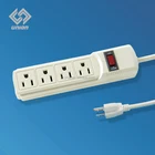 ETL 4/6 ways US extension electrical plug with switch
