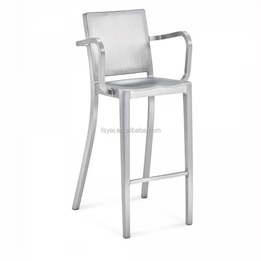 Used aluminum brushed dining hudson counter stool with arms hudson barstool with arms