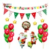26Pack Christmas Party Decorations Kit with Red and Green Latex Balloons, Stars Christmas Tree, Banner for Christmas Party KK214
