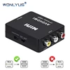 AV to HDMI Converter Adapter, RCA to HDMI Adapter, RCA to HDMI Cable for PC Laptop Xbox PS3 PS4 TV STB VHS VCR Camera DVD