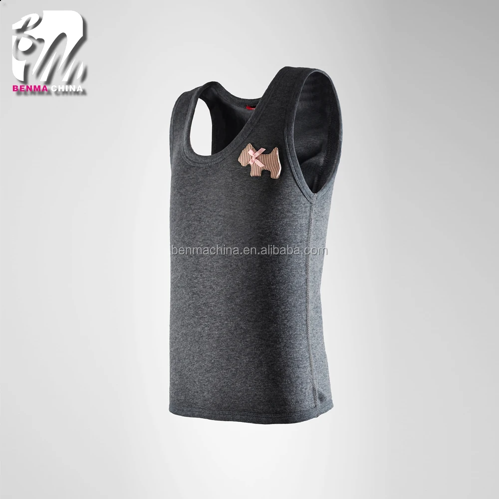 Girls and boys velvet blank thermal underwear thick fleece lined for winter