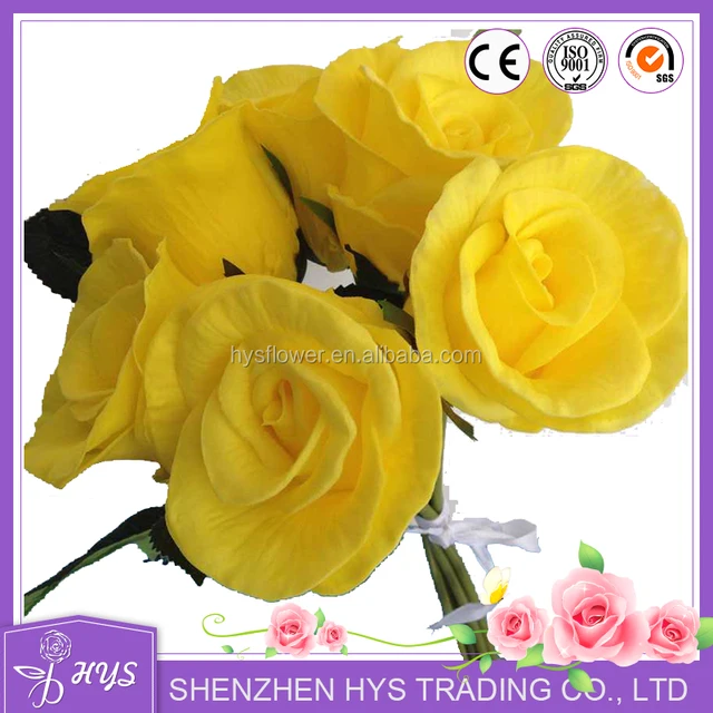 promotional gift real touch rose pu artificial flowers shop