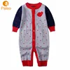 Factory Custom Wholesale Autumn latest embroidery designs easy to wear infant baby rompers