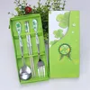 JET080 Malaysia pattern gift set promotion stainless steel chopsticks spoon and fork wedding flatware