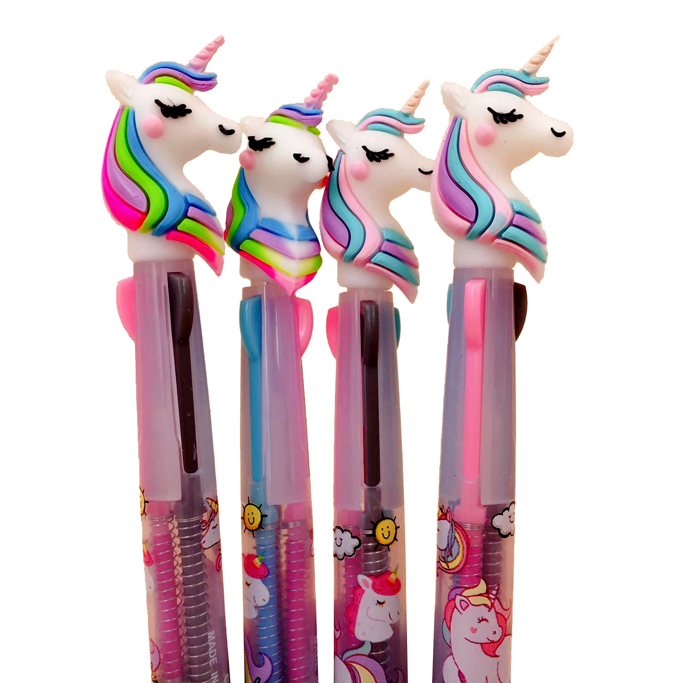 3D Cartoon Unicorn Colorful Ballpoint Pen Ball Point Pens Children Kids Gifts