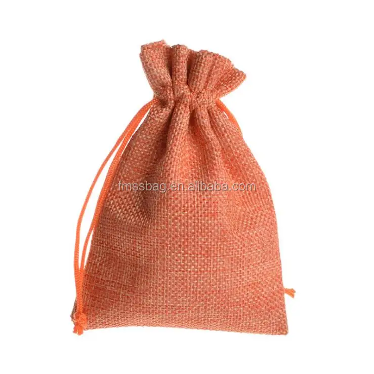 cotton and linen gift bags drawstring jute muslin bags burlap