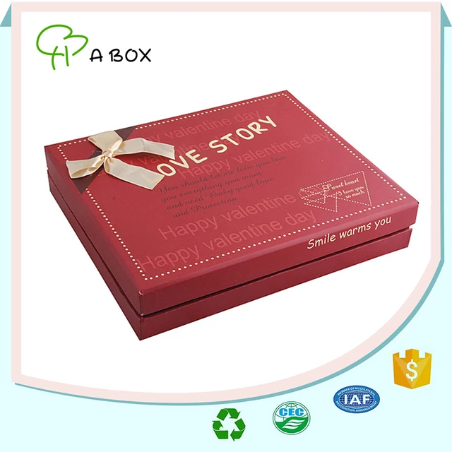 hard paper gift box chocolate box with paper divider
