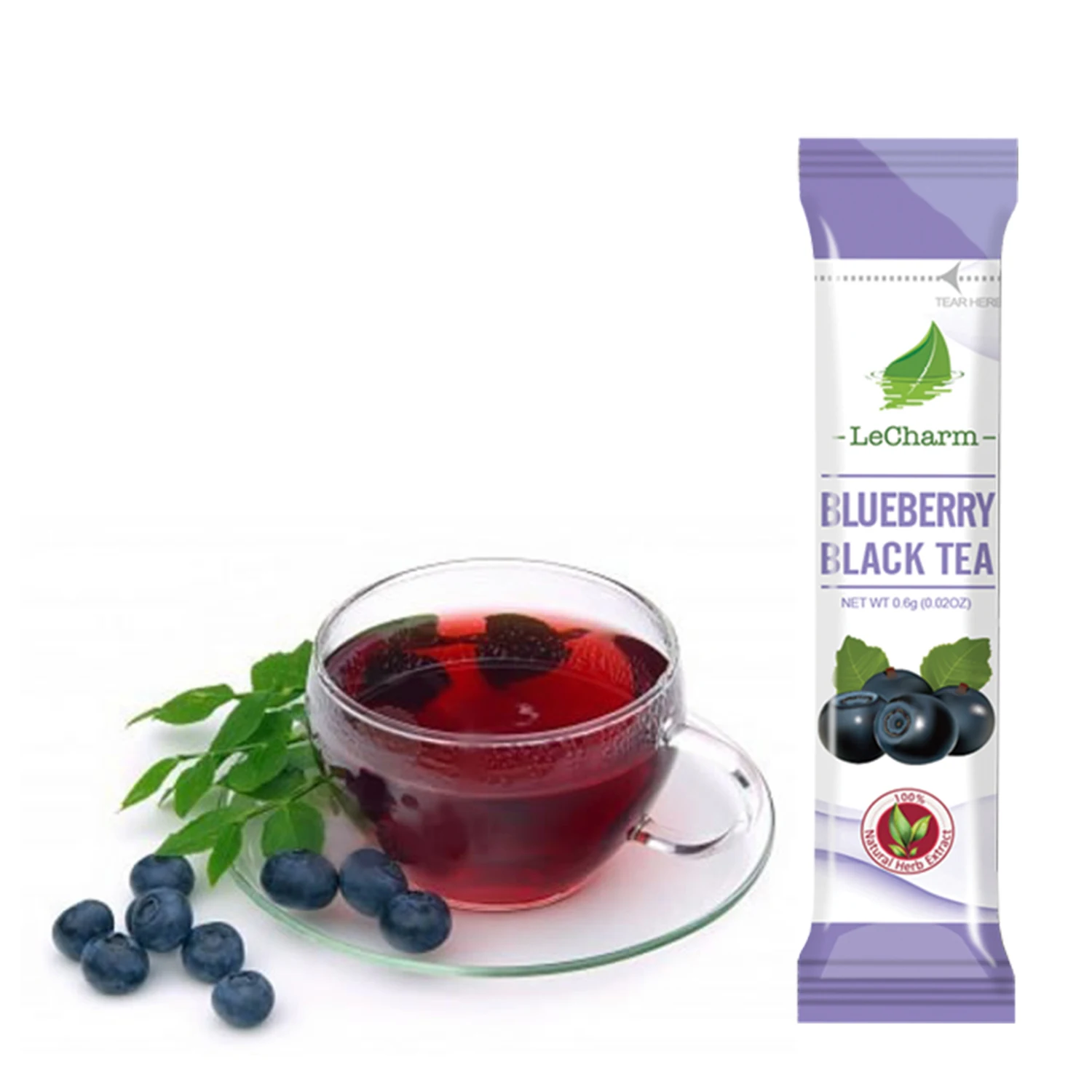 free sample of fruit blueberry flavor tea blend loose leaf detox