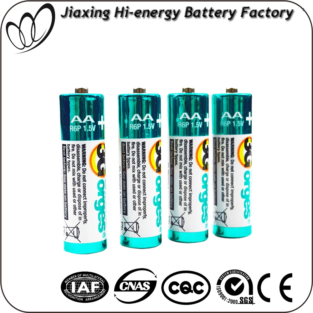 Carbon zinc aluminum foil jacket R6 um3 Size aa battery prices in pakistan