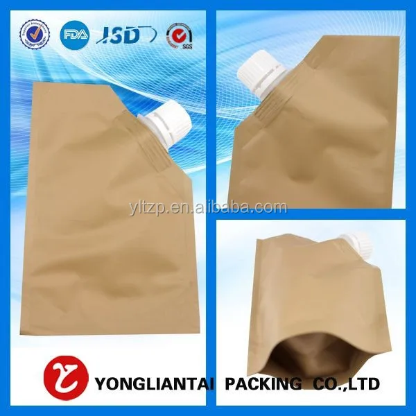 plastic packaging disposable drinking bag/ stand juice drink