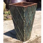 outer door large square ceramic plant pots
