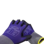 18g Super Thin PU palm Coated Touch Screen Work Gloves