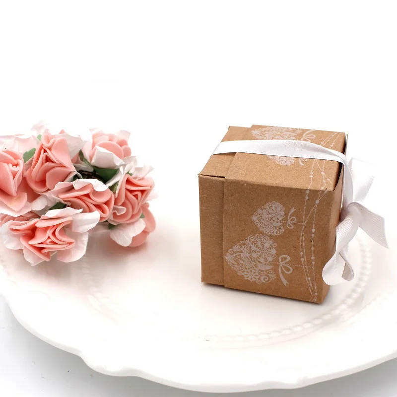 Newest Kraft Paper Box For Wedding Favors Birthday Party Baby Shower Candy Cookies Christmas Party Gift Box Paper Jewelry Boxes