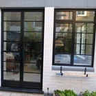 Interior Position Arch French Iron Entrance Door with Tempered Glass