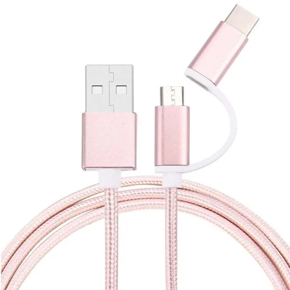 1M Micro USB Type C Phone Cable Practical 2in1 Micro USB and USB Type C Adapter Data Charging Cable Universal Cables
1M Micro USB Type C Phone Cable Practical 2in1 Micro USB and USB Type C Adapter Data Charging Cable Universal Cables