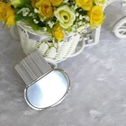 Stainless Steel Grooved Pins and Handle Anti Lice eggs Nit Flea Tick Louse Comb With Long Teeth