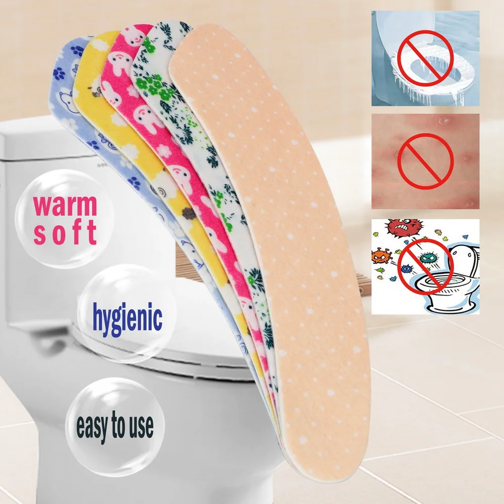 creative sticky portable felt toilet seat cover