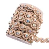 Sparkling Bridal Appliques Bead Chain Diamond Rhinestone Ribbon Trim For Wedding Dress Trimming