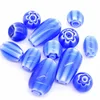 wholesale handmade Murano Lampwork blue millefiori Loose glass beads