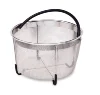 Amazon top seller stainless steel steamer basket with silicone handle for kitchen