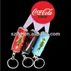 Customized design mould logo projector beey bottle Can shape led keychain flashlight