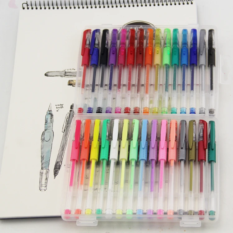Plastic Multi Colored 60 Color Gel Pen for Doodle