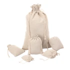 Produce custom printed jewelry storage pouch gift cotton drawstring bag reusable organic canvas drawstring bag cotton