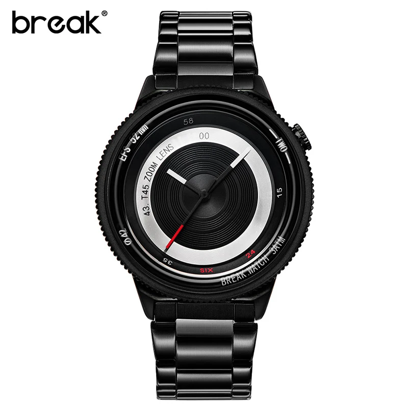 Break T45 Original Black Steel Strap Luxury Lovers' Men Women Fashion Quartz Creative Photographer Sport Cool camera Watches
Break T45 Original Black Steel Strap Luxury Lovers' Men Women Fashion Quartz Creative Photographer Sport Cool camera Watches