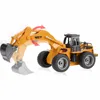 Original HUI NA TOYS NO.1530 2.4G 6CH Mini RC Excavator Engineering Vehicle Truck Toys for Children