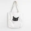 Eco-Friendly product fashion bag custom print handbag black canvas tote bag