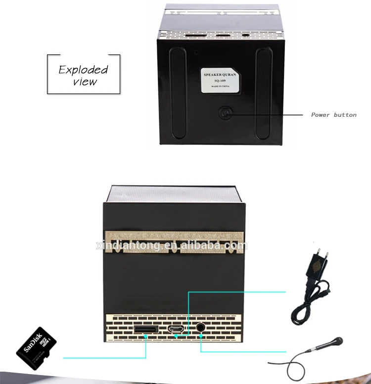 Arabic English Mp3 Audio Digital Quran Speaker 8gb Hd Quality Speaker with Remote Control - ANKUX.COM