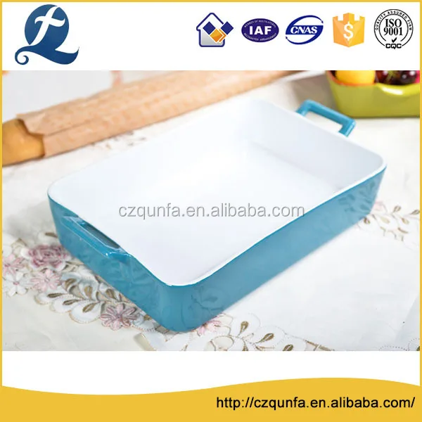 Professional nontoxic oven safe ceramic bakeware snack bread pan set