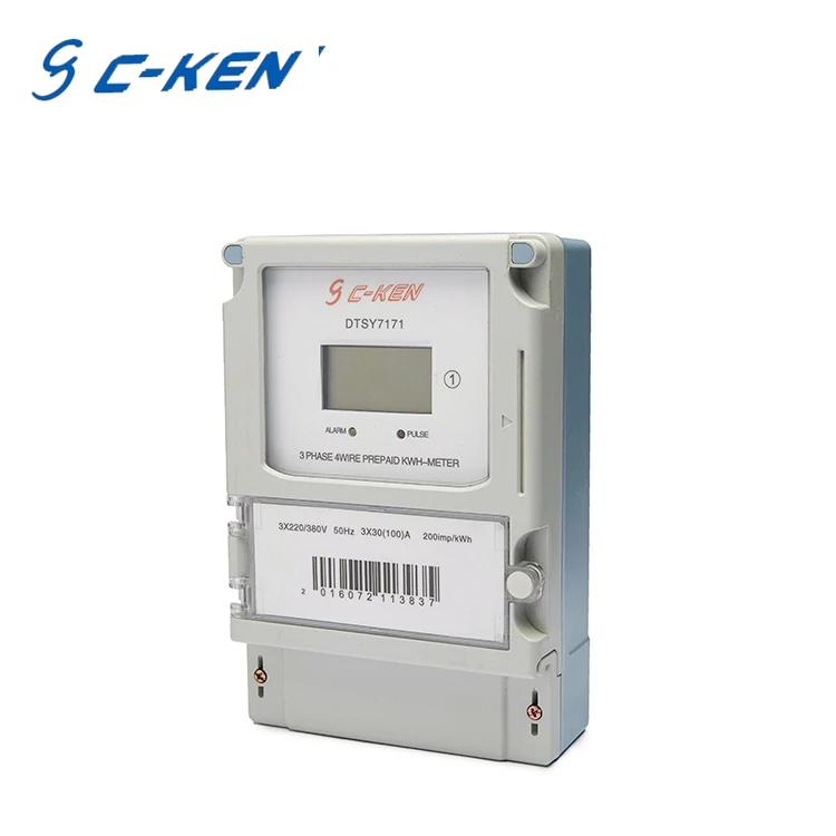 Cken High Security Connection 3 Phase 4 Wire Smart prepayment energy meter