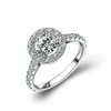 Pure 9k 10k 14k 18k White Gold Platinum Moissanites Diamond Rings Women