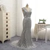 V Neck Silver Sequins Beaded Sheath 2018 New Ladies' Prom Dress Plus Size Lace Women's Special Occasion Dress