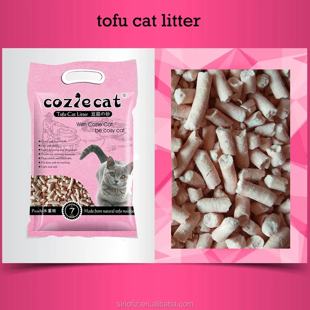 100% natural clumping tofu cat litter juicy peach scented tofu