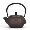 Chinese features cast iron enamel coated kettle 1000ml fish pattern teapot for sale