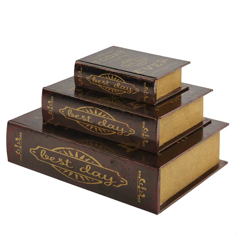 oem custom decorative ancient fake book shaped christmas gifts