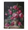 Purely handpainted beautiful red flower canvas oil painting from Fujian