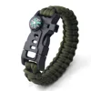 New fashion military bracelet paracord tactical survival bracelet with whistle compass fire starter