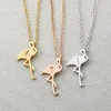 Personalized Flamingo Necklace spirit rose gold necklace music gift for girl