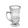 wedding use luxurious simple premium durable clear 145ml diamond band handle wine tea glass cup