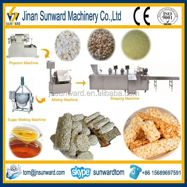 crispy nutritious rice ball candy cutting machine