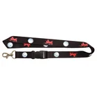custom colour lanyard silkscreen printing logo optional with plastic quick release detachable buckle clip