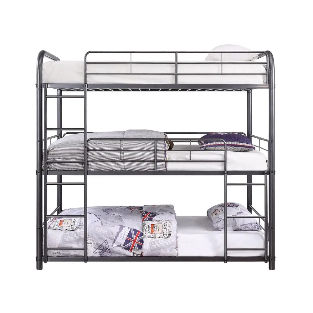 triple bunk bed metal