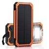 2019 cell phone charger Waterproof Portable Solar Power Bank 10000mah with LED Light solar charger